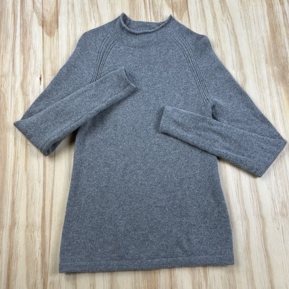 J.Crew Always Womens S Gray Merino Wool Blend Sweater Classic Knit Pullover
